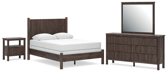 Pamytta Full Panel Bed, Dresser, Mirror and Nightstand