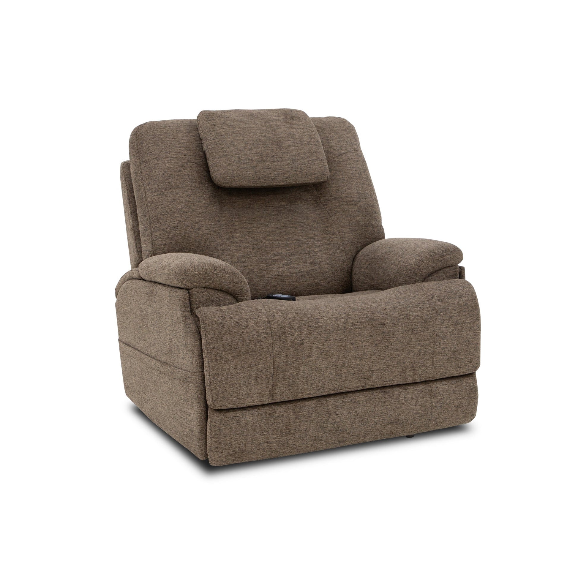 Flexsteel Zecliner Model 4+ Power Lift Recliner with Power Headrest & Lumbar, Heat & Massage - Toast