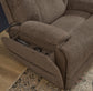 Flexsteel Zecliner Model 4+ Power Lift Recliner with Power Headrest & Lumbar, Heat & Massage - Toast
