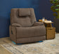Flexsteel Zecliner Model 4+ Power Lift Recliner with Power Headrest & Lumbar, Heat & Massage - Toast