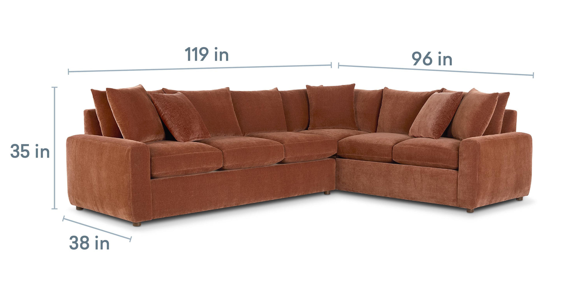 Bassett Lawson Wide Track Arm 2-Piece Sectional