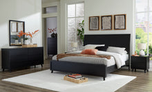 Load image into Gallery viewer, Danziar Queen Panel Bed with Mirrored Dresser, Chest and 2 Nightstands
