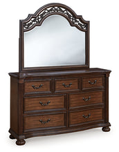 Load image into Gallery viewer, Lavinton Queen Poster Bed with Mirrored Dresser
