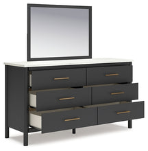 Load image into Gallery viewer, Cadmori Queen Upholstered Panel Bed with Mirrored Dresser

