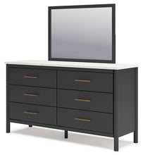 Load image into Gallery viewer, Cadmori Queen Upholstered Panel Bed with Mirrored Dresser
