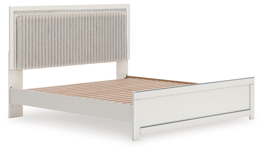 Zuraleus King Upholstered Panel Platform Bed