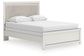 Zuraleus Queen Upholstered Panel Bed, Dresser, Mirror and Nightstand