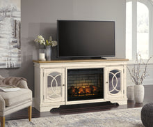 Load image into Gallery viewer, Realyn 74&quot; TV Stand with Electric Fireplace
