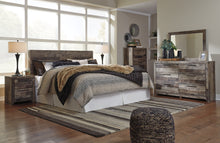 Load image into Gallery viewer, Derekson King Panel Headboard with Mirrored Dresser, Chest and 2 Nightstands
