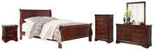 Load image into Gallery viewer, Alisdair Queen Sleigh Bed with Mirrored Dresser, Chest and Nightstand
