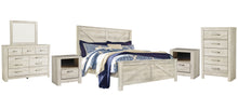 Load image into Gallery viewer, Bellaby  Crossbuck Panel Bed With Mirrored Dresser, Chest And 2 Nightstands
