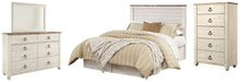 Load image into Gallery viewer, Willowton / Panel Headboard With Mirrored Dresser And Chest
