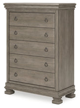 Load image into Gallery viewer, Lexorne King Sleigh Bed with Mirrored Dresser, Chest and 2 Nightstands
