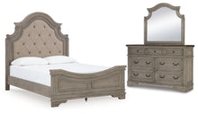 Load image into Gallery viewer, Lodenbay Queen Panel Bed with Mirrored Dresser
