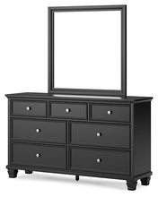 Load image into Gallery viewer, Lanolee Twin Panel Bed with Mirrored Dresser and 2 Nightstands

