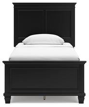 Load image into Gallery viewer, Lanolee Twin Panel Bed with Mirrored Dresser and 2 Nightstands
