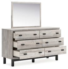 Load image into Gallery viewer, Vessalli Queen Panel Headboard with Mirrored Dresser, Chest and 2 Nightstands
