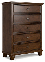 Load image into Gallery viewer, Danabrin California King Panel Bed with Mirrored Dresser and Chest

