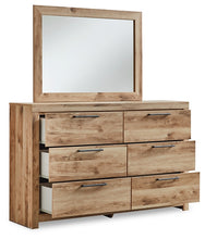 Load image into Gallery viewer, Hyanna King Panel Bed with Mirrored Dresser and Nightstand
